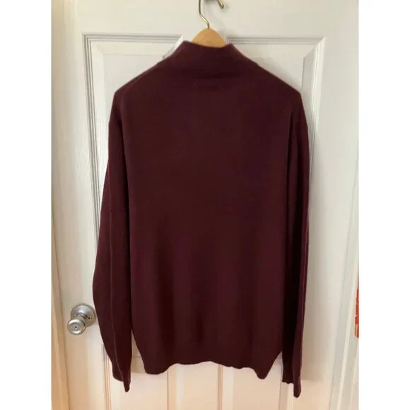 PETERBOROUGH ROW Bloomingdales Men's Beetroot Cashmere Sweater Pullover XL - Picture 2 of 12